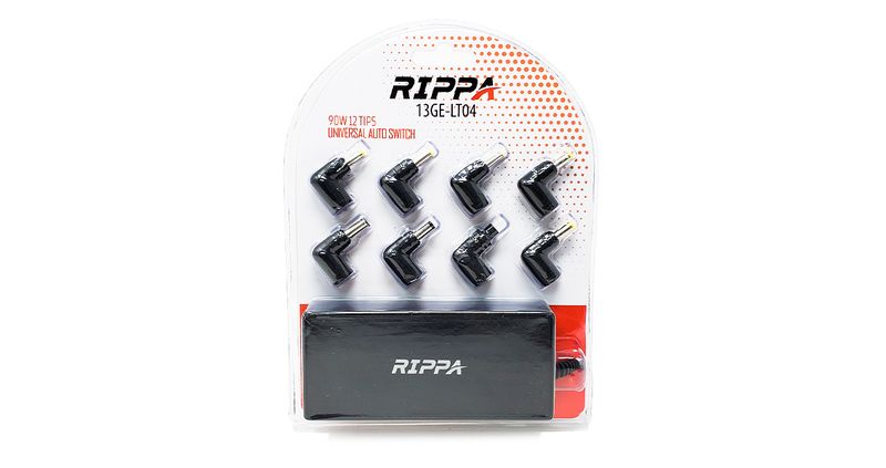 ADAPTADOR AC/DC NOTEBOOK RIPPA UNIVERSAL 90W - 12 PLUG INCORPORADOS