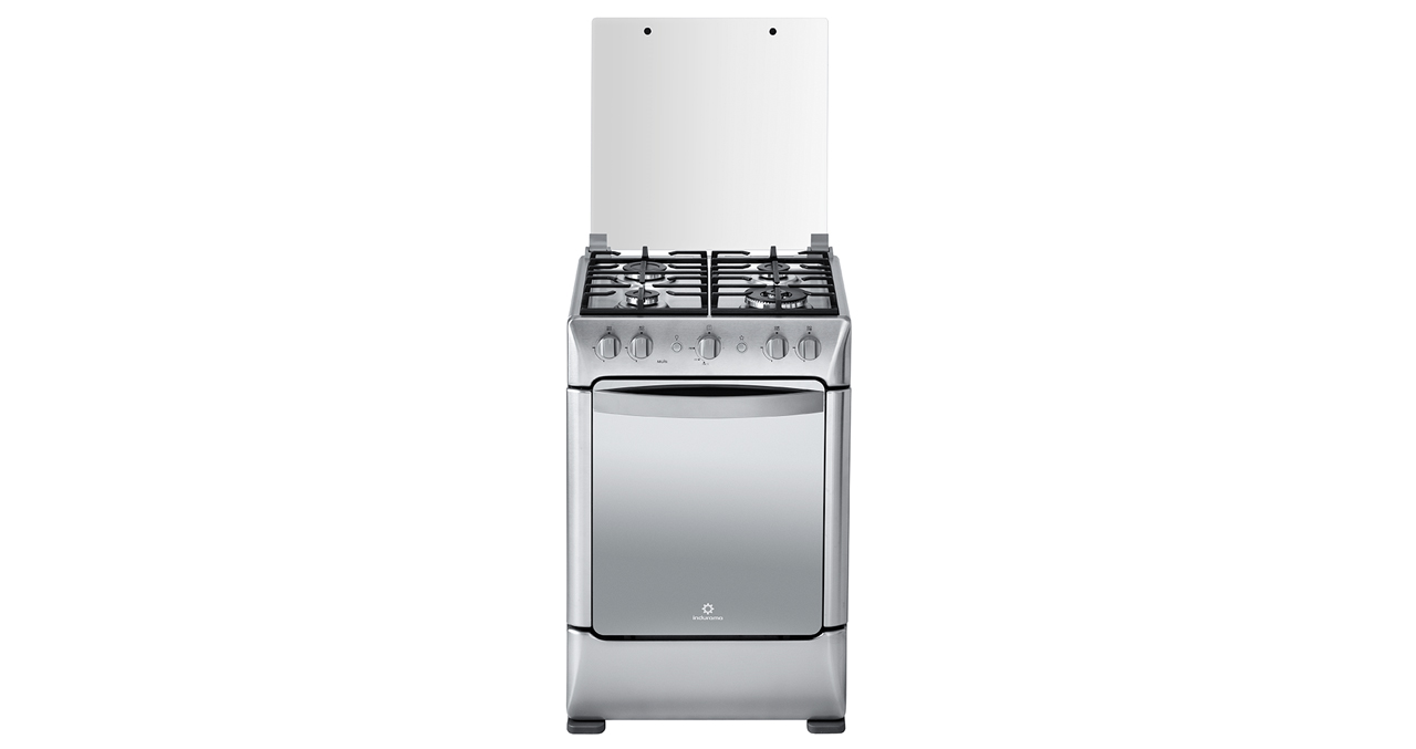 COCINA A GAS INDURAMA 24" MILAN ZAFIRO 4 HORNILLAS - ACERADO
