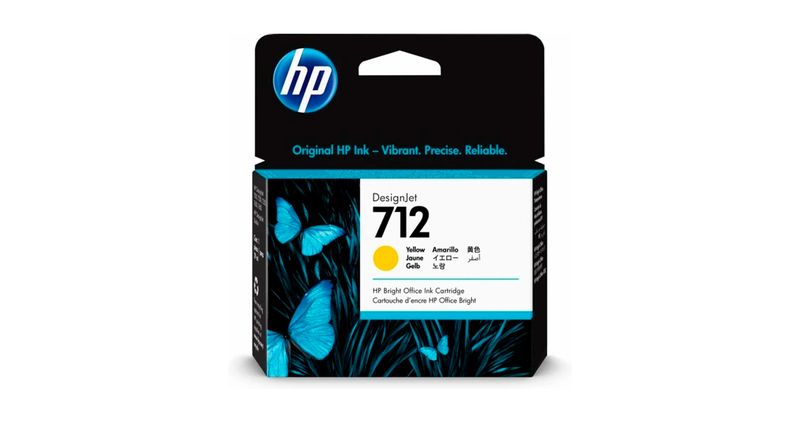 CARTUCHO HP 712 YELLOW PLOTTER DESIGNJET T210 T250 T630 T650 29ML
