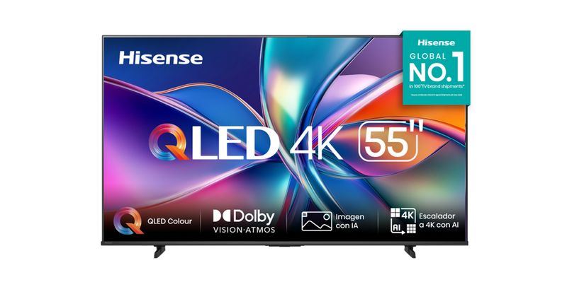 TELEVISOR HISENSE 55" QLED 4K UHD SMART TV VIDAA U9