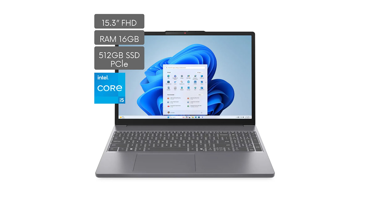 NOTEBOOK LENOVO IP3 15IRH10 CI5-13420H 2.4GHZ-16GB-512GB SSD-LUNA GREY-15.3"WUXGA-W11