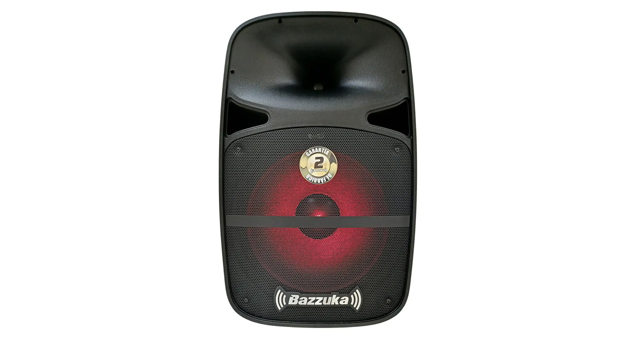 PARLANTE BAZZUKA 15" A15  BT/USB/SD/FM/  80  RMS  LUZ LED + MICROFONO + PEDESTAL