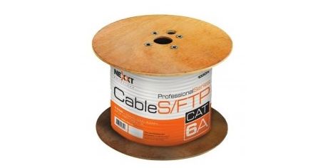 ROLLO DE CABLE NEXXT ENTERPRISE CAT6A 305M S/FTP LSZH BLINDADO GRIS