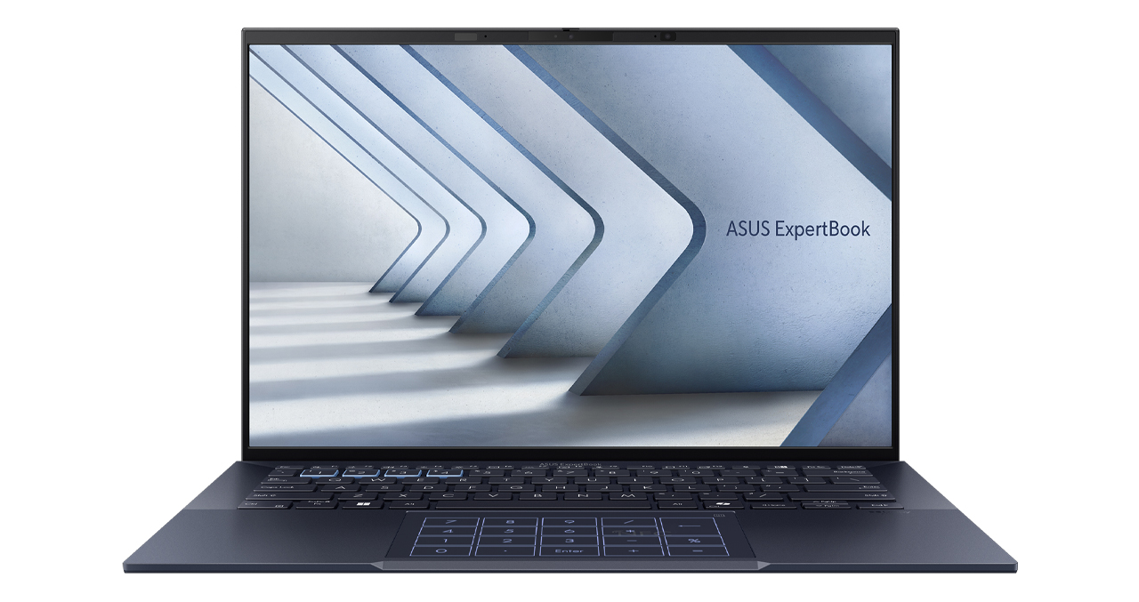 NOTEBOOK ASUS EXPERTBOOK B9 INTEL I7 150U-32GB-1TBSSD-14" OLED-WF6E-TPM-MOU-FORRO-ADAP-NEGRO-3Y-W11P