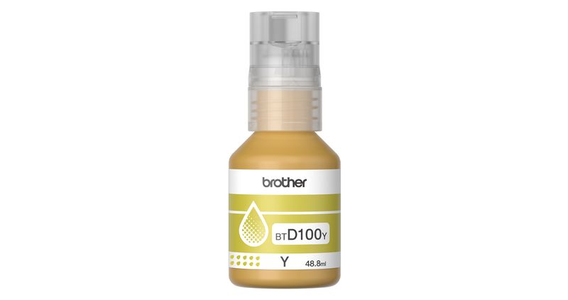 BOTELLA DE TINTA BROTHER  BTD100Y AMARILLO T930DW T830DW T730DW T530DW T430W