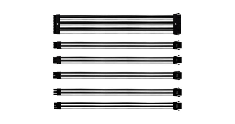 EXTENSION DE CABLE DE FUENTE UNIVERSAL COOLER MASTER BLANCO Y NEGRO