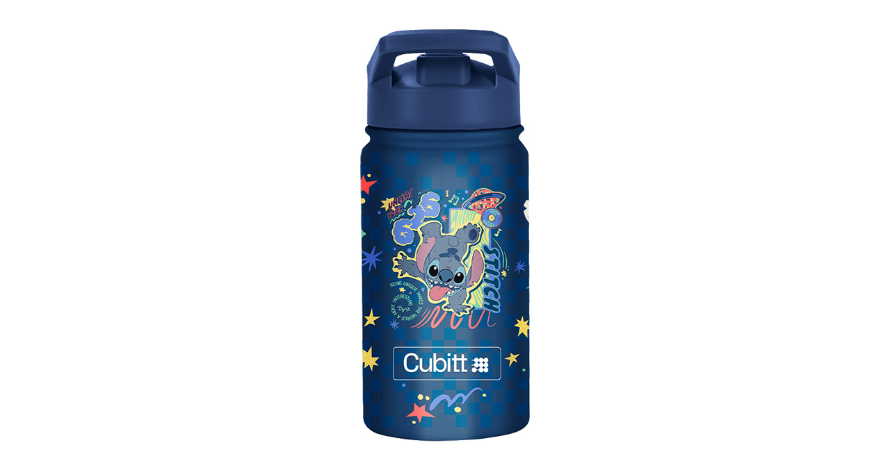 TERMO CUBITT KIDS STICH 14 OZ TERMICO TECNOLOGIA THERMOSHIELD - AZUL
