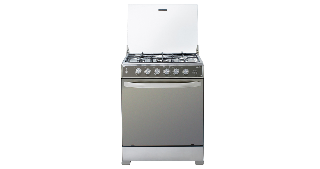 COCINA A GAS ECOLINE 30" CONSTANZA 5 HORNILLAS - GRILL - INOX