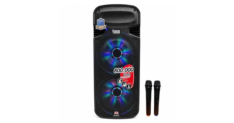 PARLANTE ENGLAND SOUND DOBLE 15" 800.000W PMPO-BLUETOOTH-2 MICRÓFONOS