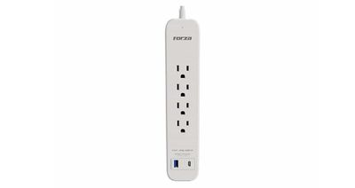 REGLETA FORZA PROTECTOR 1625W/500J, 4 TOMAS - 1 USB A - 1 USB C 120V/240V