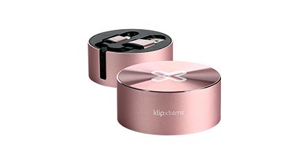 CABLE KLIP XTREME RETRACTIL USB-A a USB-C - PLANO 1M -  CARGA RAPIDA - ROSA