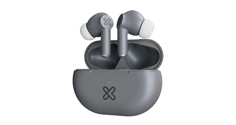 AUDIFONO + MICROFONO KLIP XTREME IN EAR BLUETOOTH - TACTIL - ESTUCHE DE CARGA - GRIS