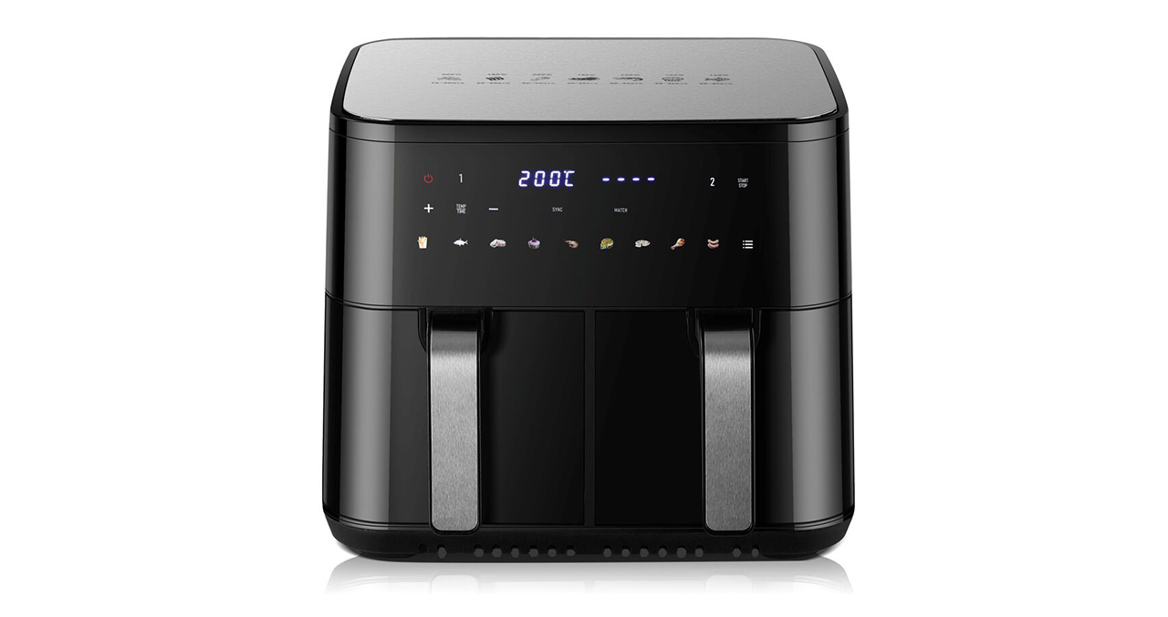 FREIDORA DE AIRE MASTERMAID 10 LITROS DOBLE DIGITAL NEGRO