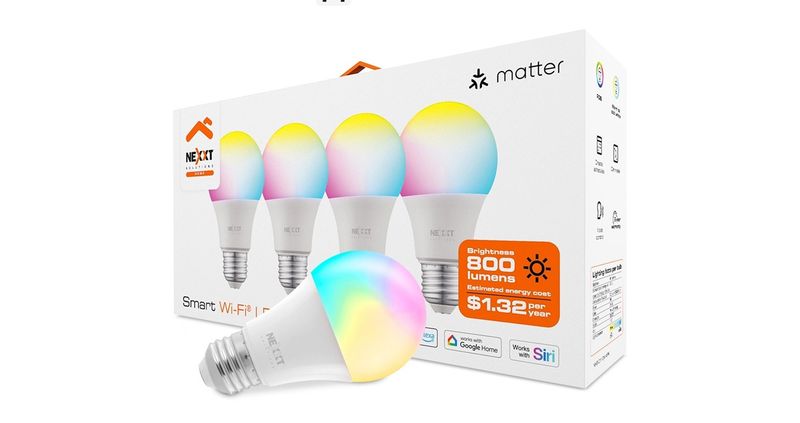FOCO BOMBILLO LED SMART WIFI NEXXT A19 RGB COLOR - 4 PACK
