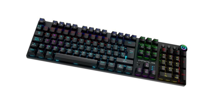 TECLADO PRIMUS INALAMBRICO GAMER USB SWITCH MECÁNICO ROJO