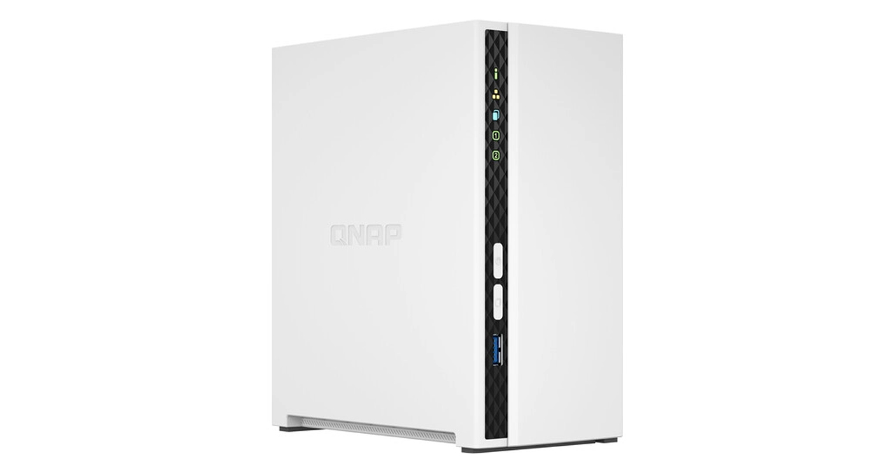 NAS QNAP 2 BAHIAS/TORRE/TS-233 Procesador ARM Cortex-A55 de 4 núcleos/2GB MEMORIA/1 PUERTO RJ45/2 AÑ