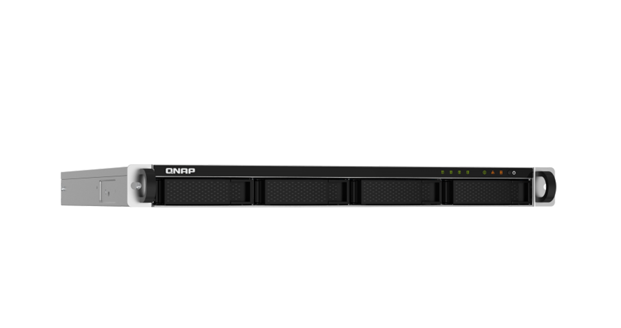 QNAP 1U 4-BAHIAS ARM-based 2.5G &10G NAS, Quad Core 1.7GHz, 2GB DDR4 UDIMM RAM (max 16GB), 2 x 10GbE