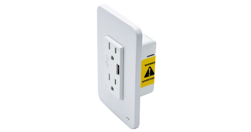 TOMACORRIENTE VTA EMPOTRABLE SMART WIFI 2 TOMAS 1 USB