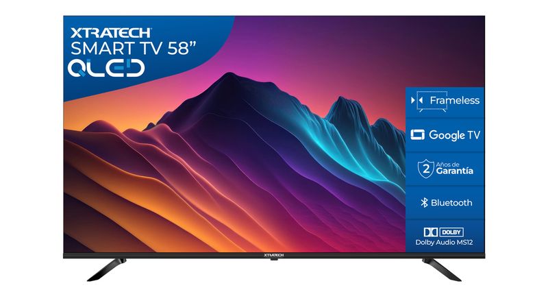 TELEVISOR XTRATECH 58" QLED 4K UHD SMART GOOGLE TV