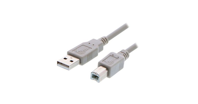 CABLE XTECH USB 2.0 PARA IMPRESORA 6 PIES (1.83 METROS) - BEIGE