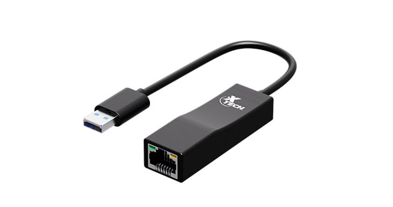 ADAPTADOR XTECH USB-A 3.0 MACHO A RJ45 HEMBRA - NEGRO