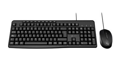 TECLADO + MOUSE XTECH ALAMBRICO MULTIMEDIA USB NEGRO