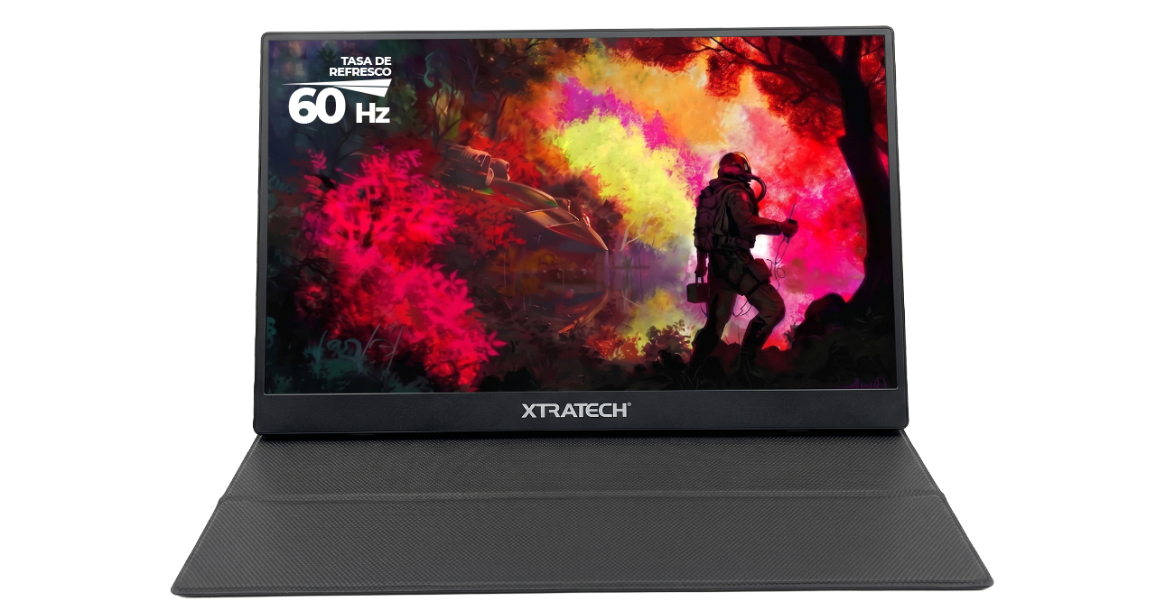 MONITOR XTRATECH 15.6" PORTATIL 1920X1080 - 1× MINI HDMI + 2× TYPE-C - 60HZ