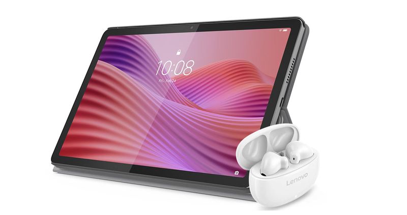 TABLET LENOVO TAB 10.1" 4GB+128GB WIFI GRIS + FOLIO CASE + LENOVO E310 EARBUDS